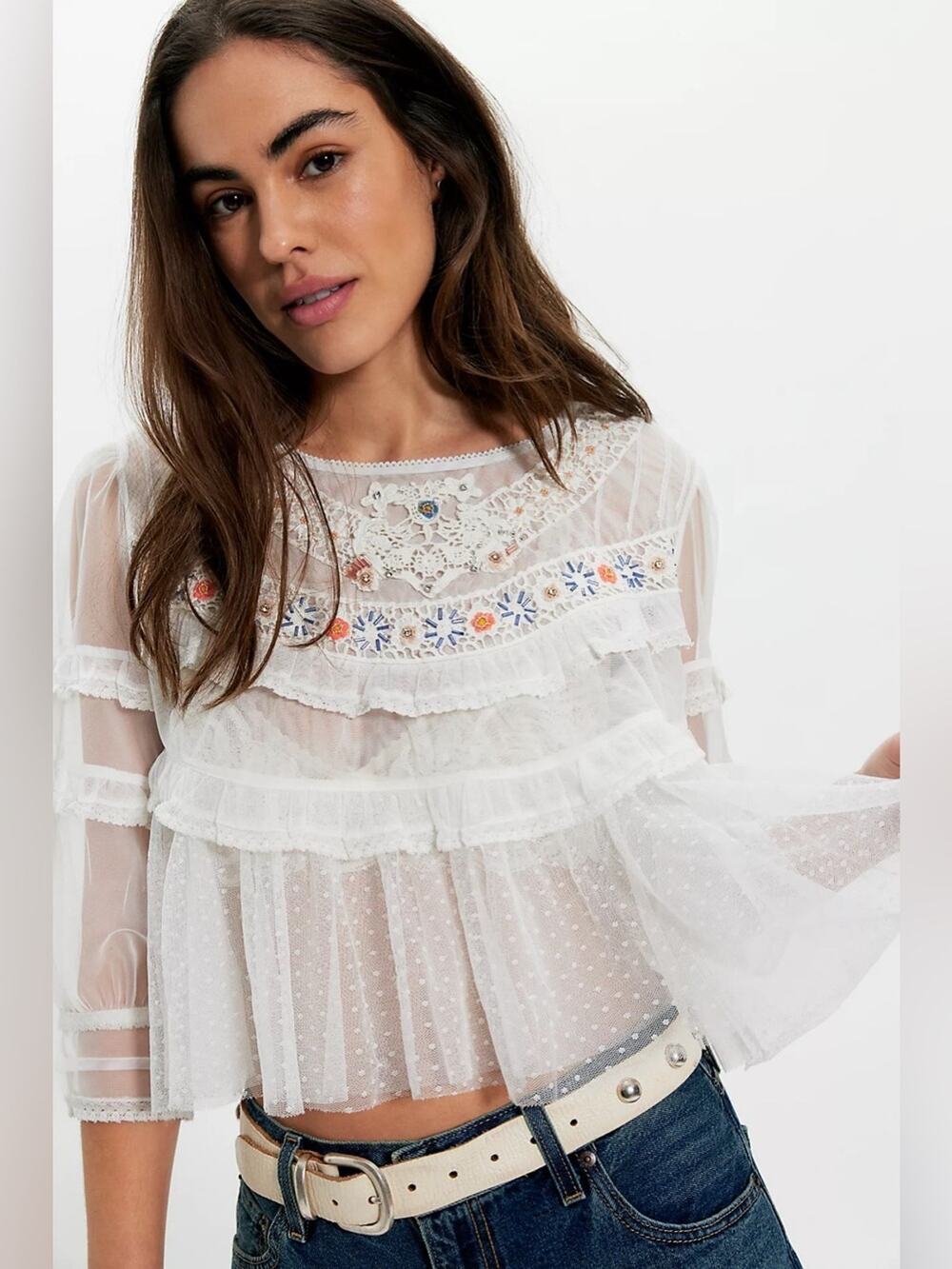 Free People Daisy Daze Blouse